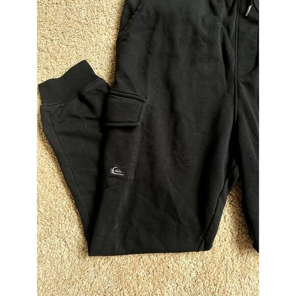 Quiksilver Men’s Black Jogger Sweatpants Size Medium Y2K Vintage Surfer Skate - Picture 3 of 9